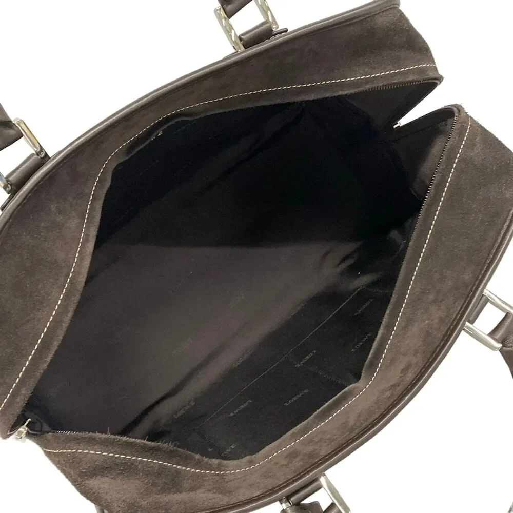 Loewe Amazona 36 Handbag Suede Leather